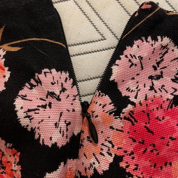 Talbots Skirt 2P Black Pink Floral Pencil Straight - Picture 8 of 11